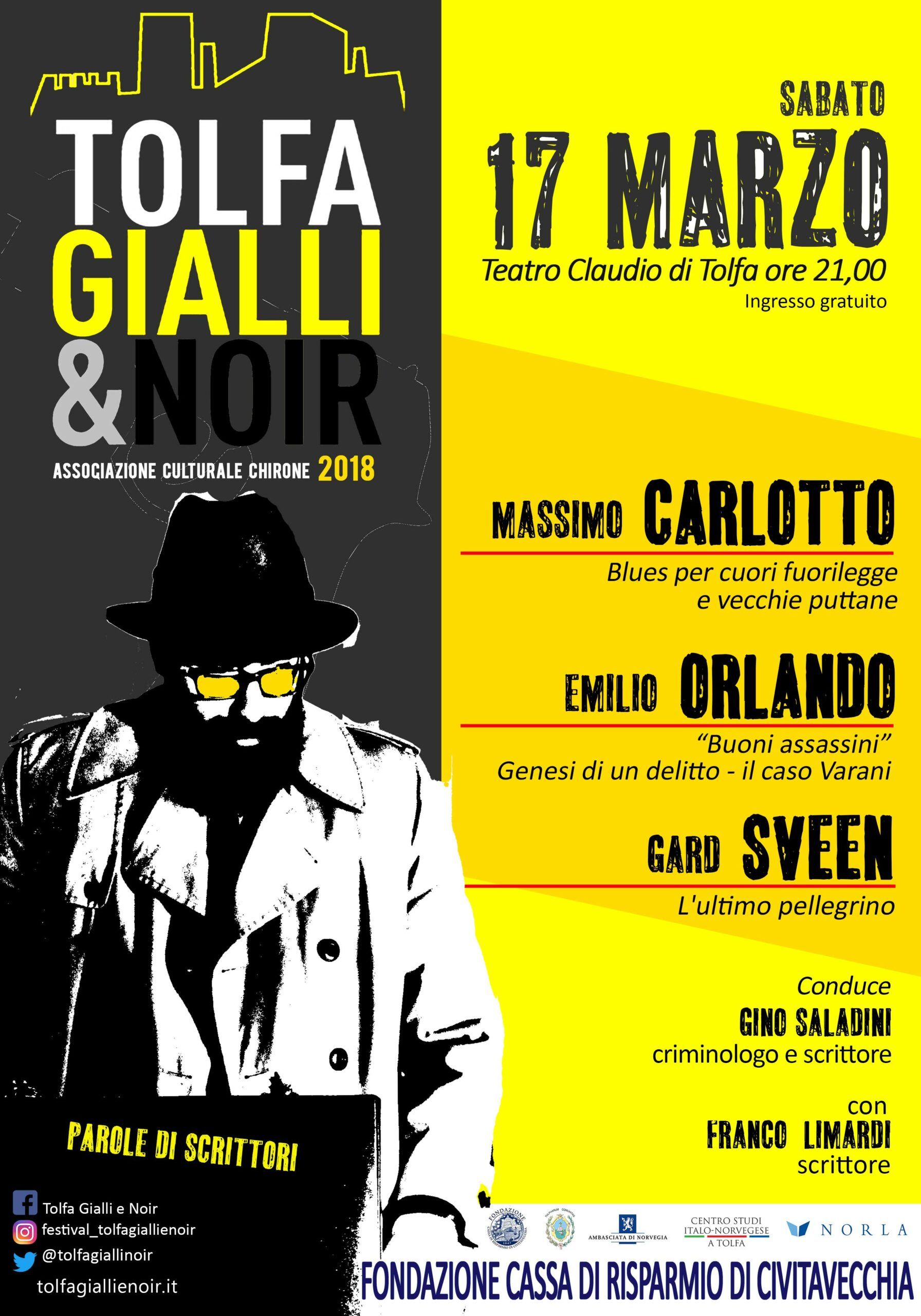 tolfa giallie noir 17 marzo 2018 massimo Carlotto Emilio Orlando gard Sveen