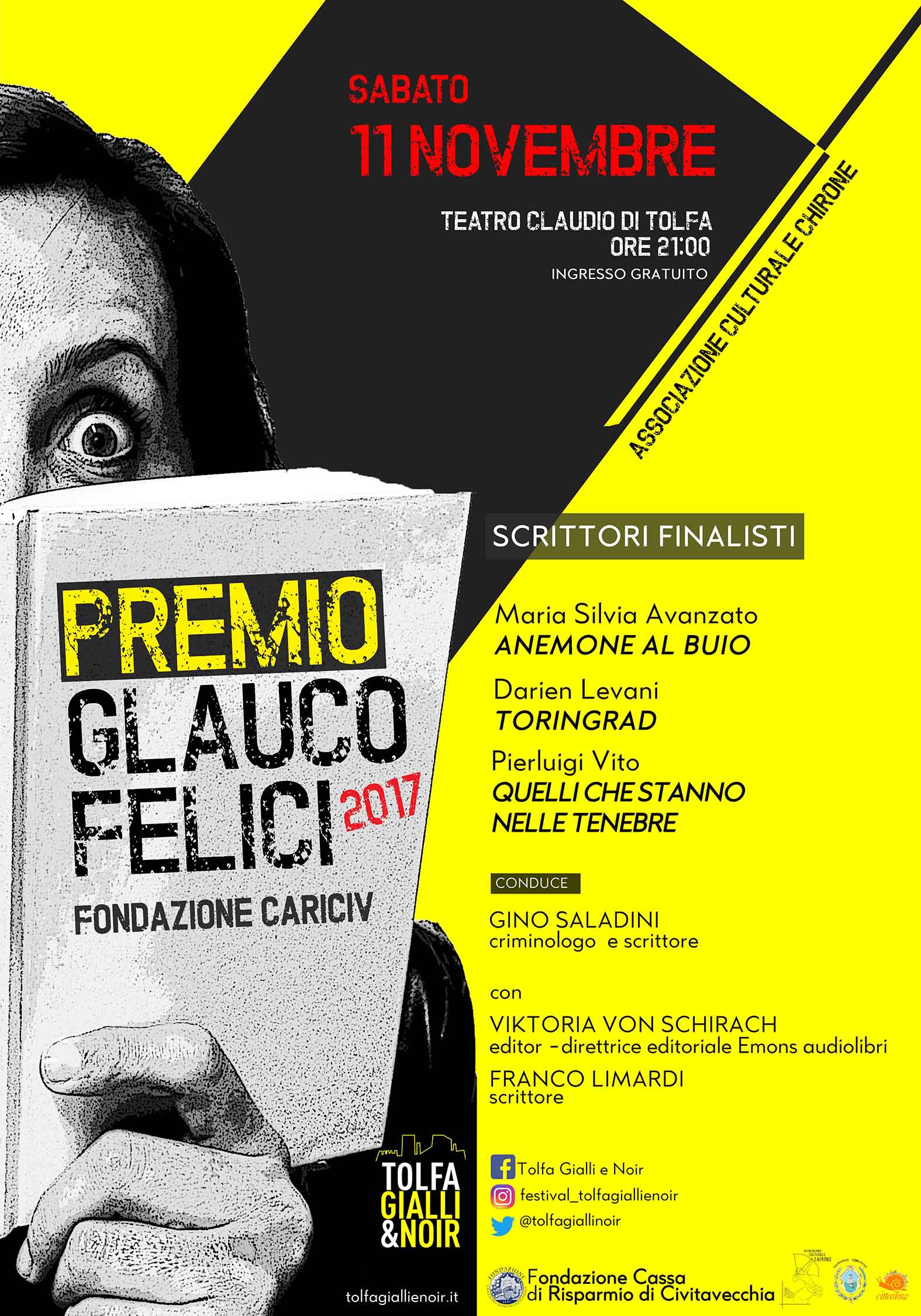 Premio letterario Glauco Felici - Fondazione Cariciv - Tolfa gialli & Noir 2017